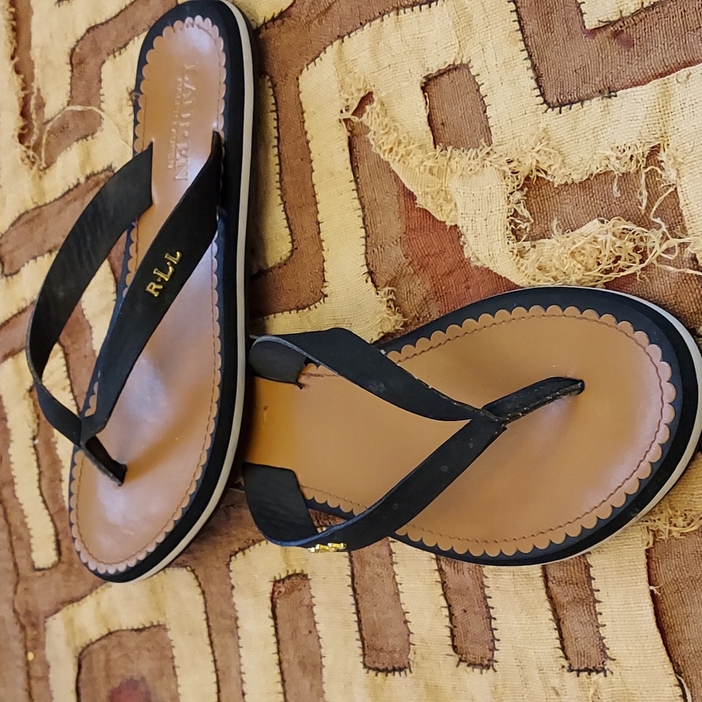 Black, Ralph Lauren slip slides